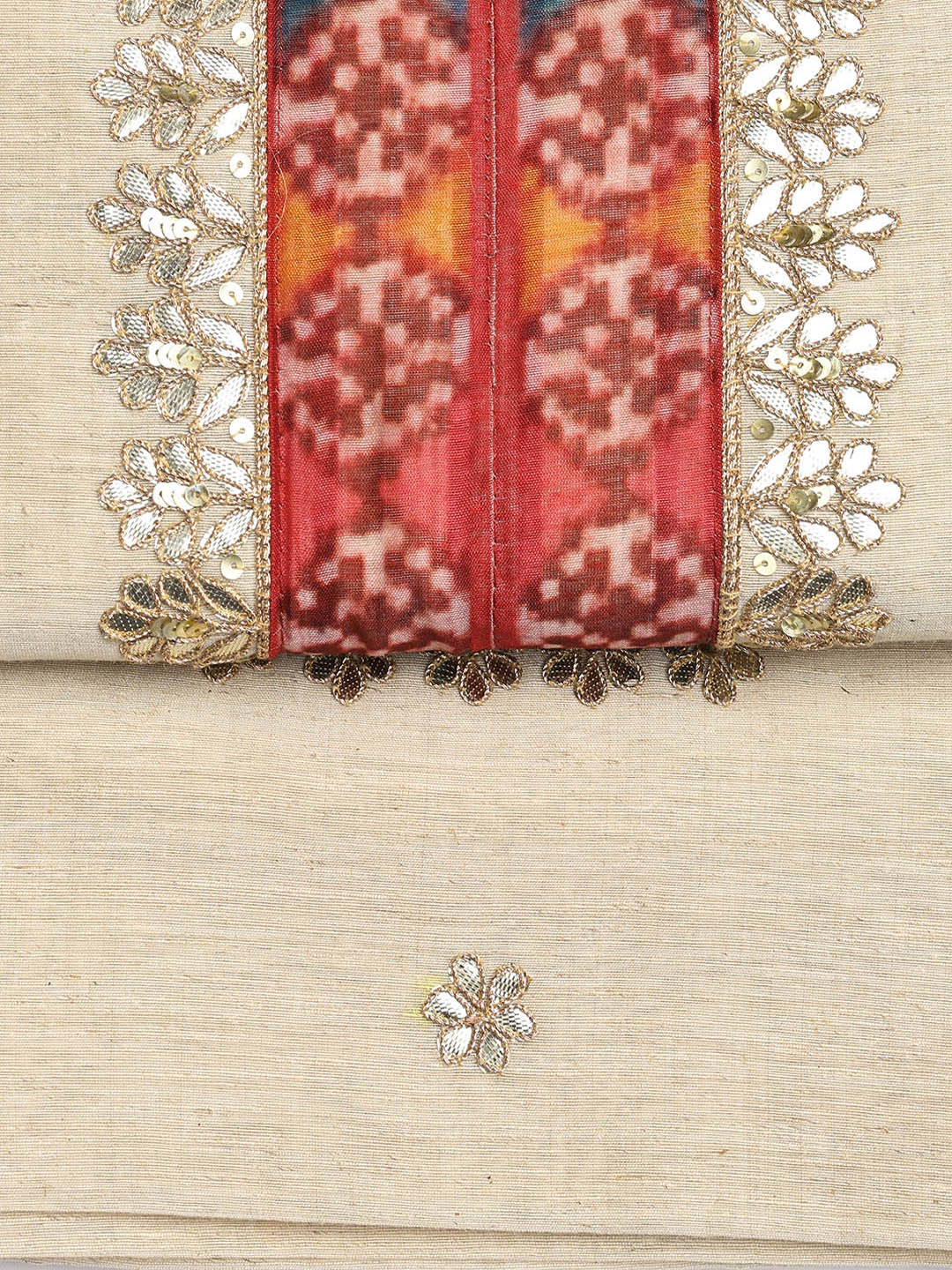 Printed Linen Unstitched Suit With Dupatta