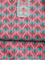 Printed Cotton Blend Unstitched Suit With Dupatta