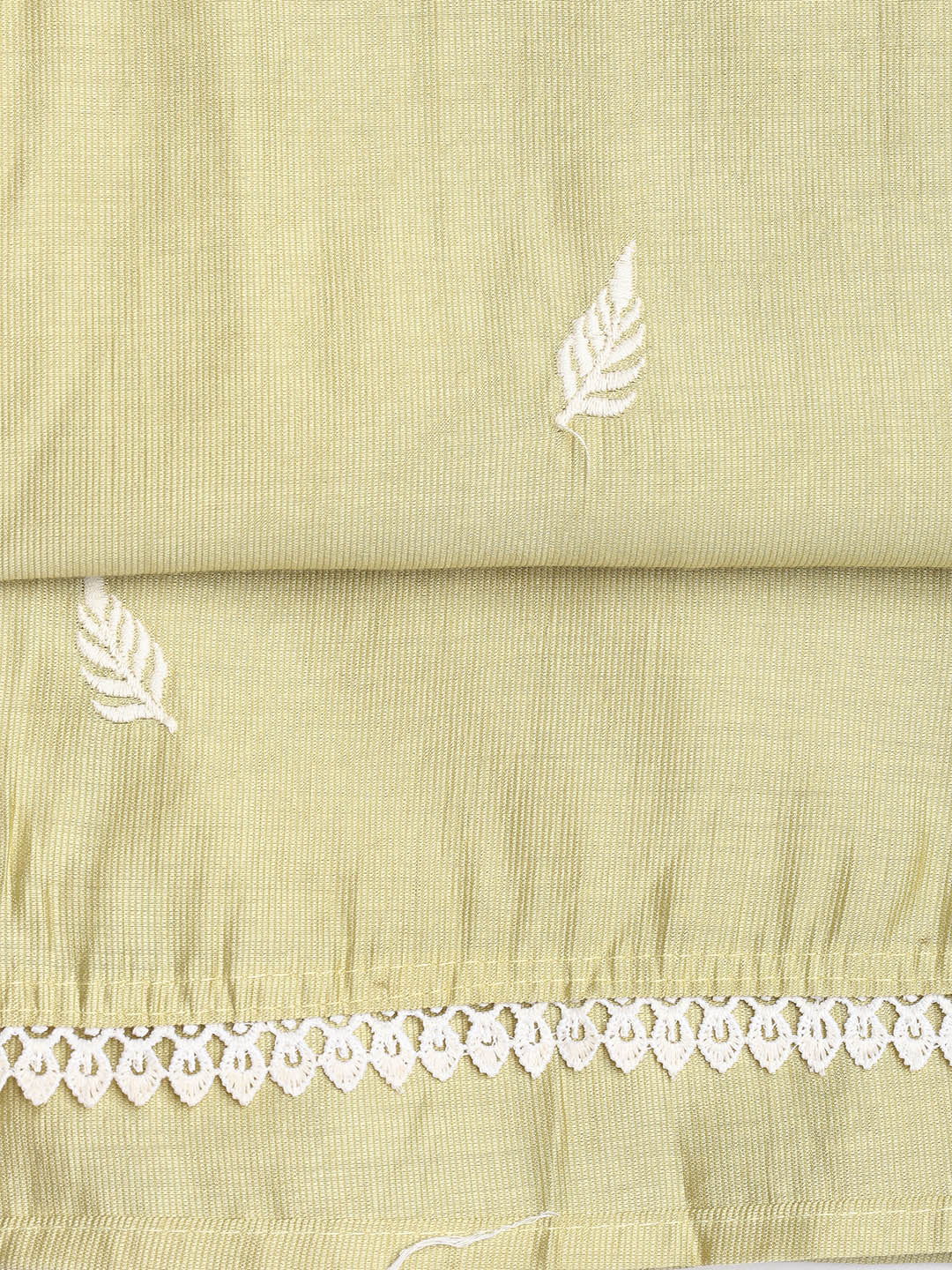 Neck Embroidery Chanderi Unstitched Suit With Dupatta