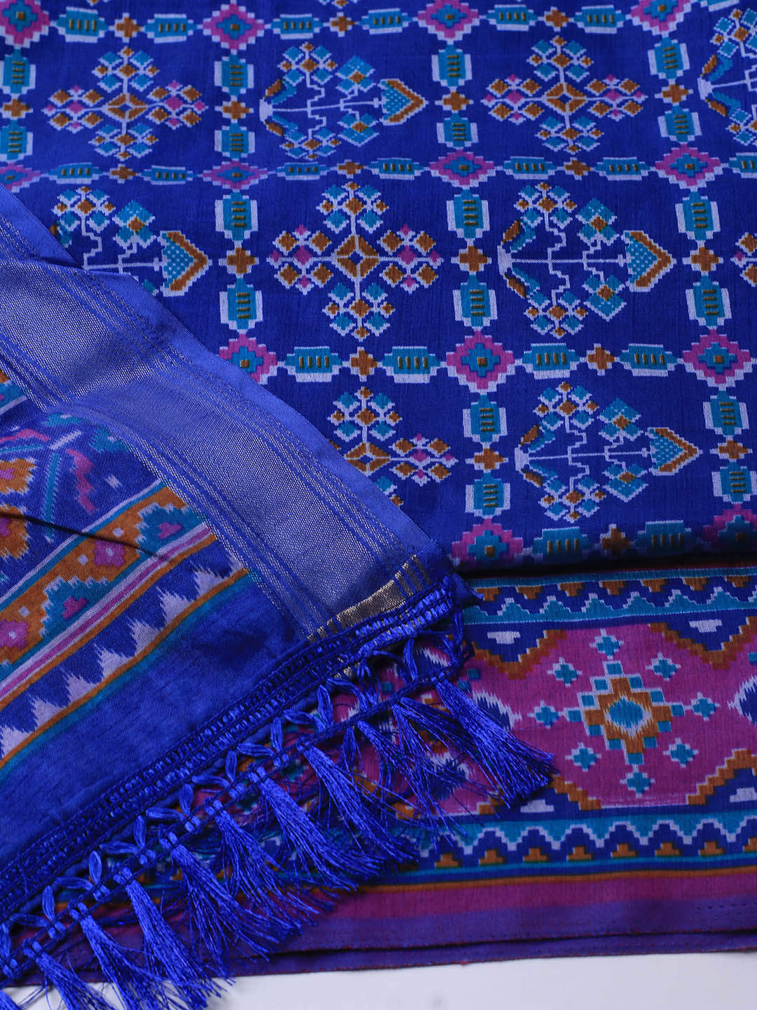Art Silk Unstitched Suit Piece With Dupatta