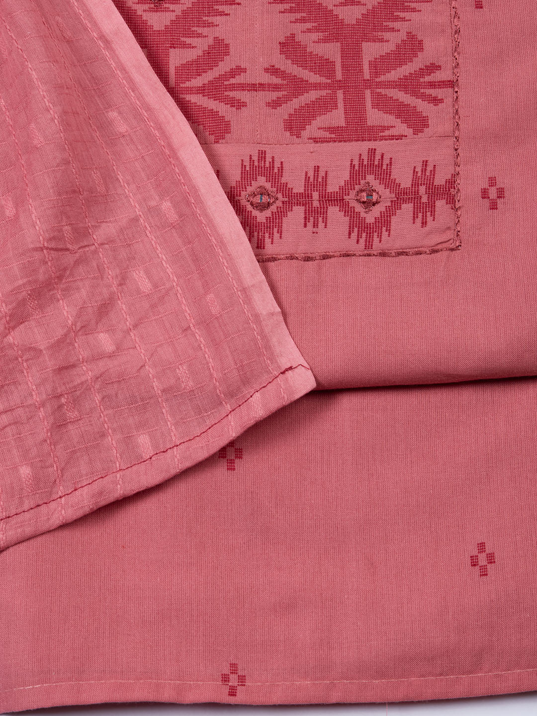 Printed Cotton Blend Unstitched Suit Piece With Dupatta
