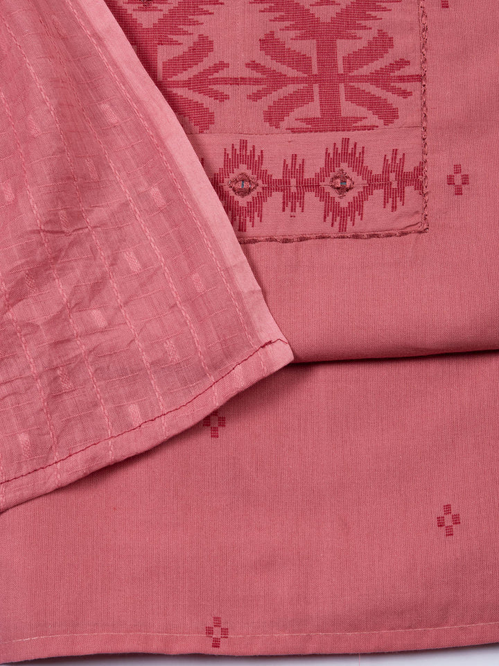 Printed Cotton Blend Unstitched Suit Piece With Dupatta