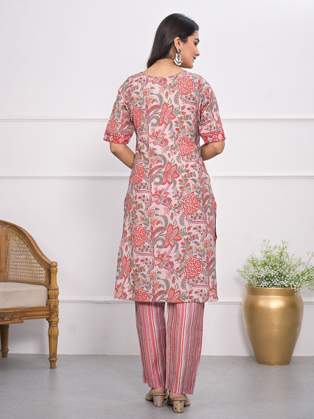 Printed Muslin Kurta With Pants