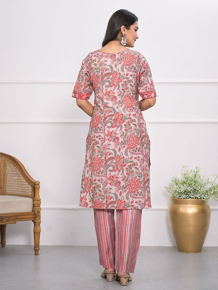 Printed Muslin Kurta With Pants