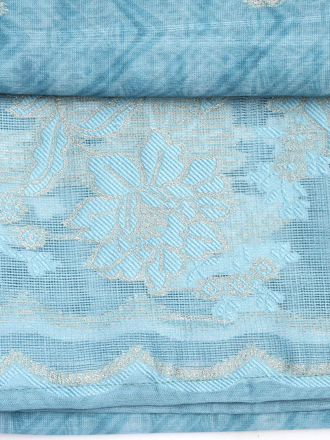 Printed Linen Unstitched Suit Piece With Dupatta