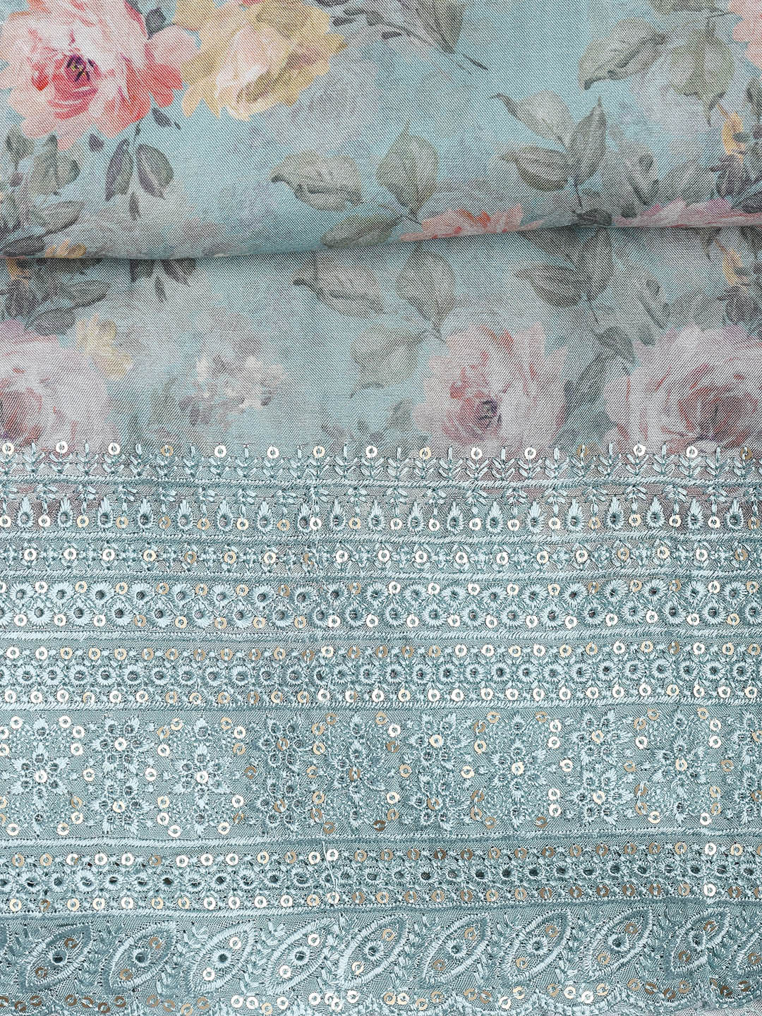 Printed Muslin Unstitched Suit With Dupatta