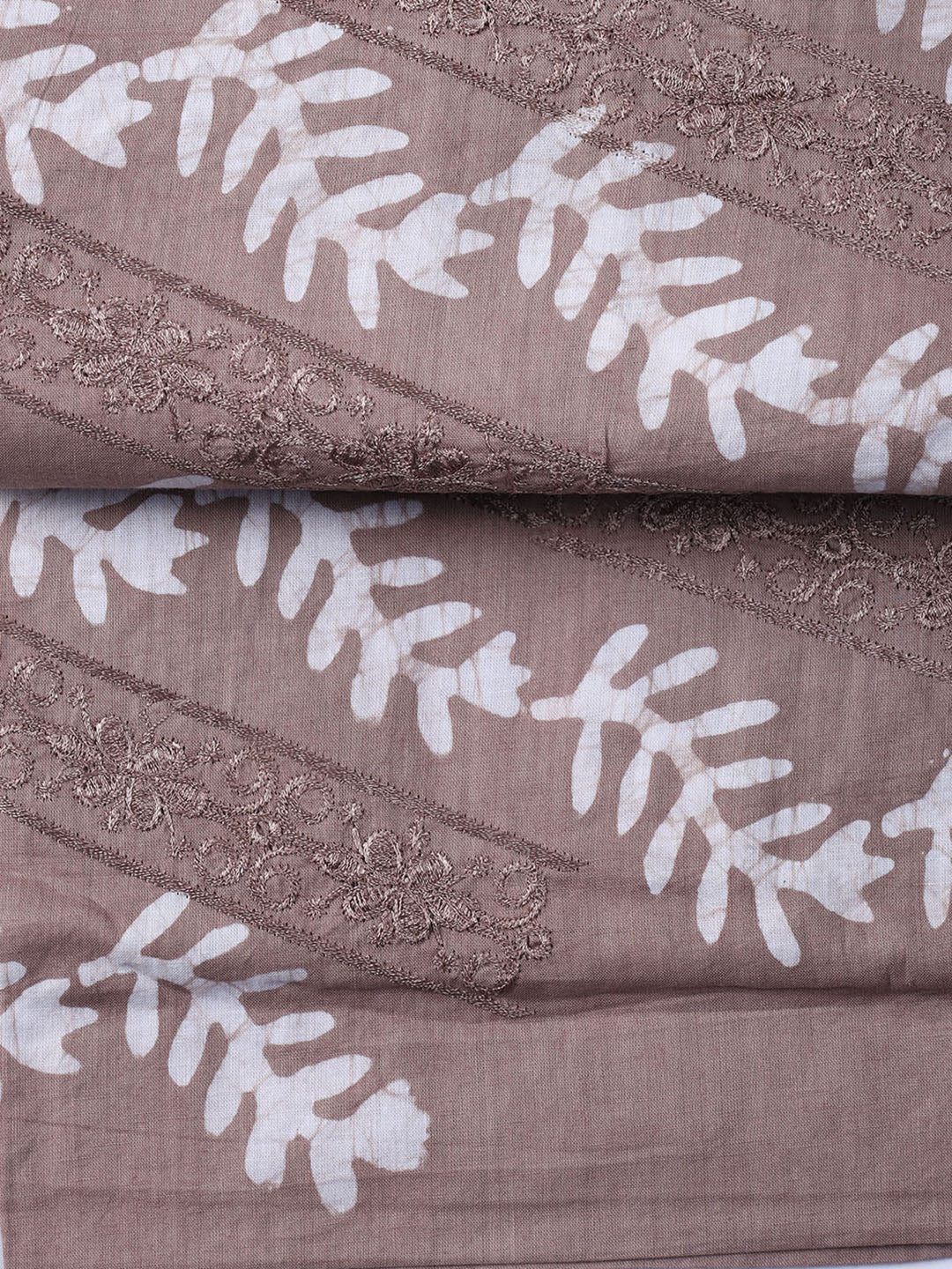 Printed Cotton Blend Unstitched Suit With Dupatta