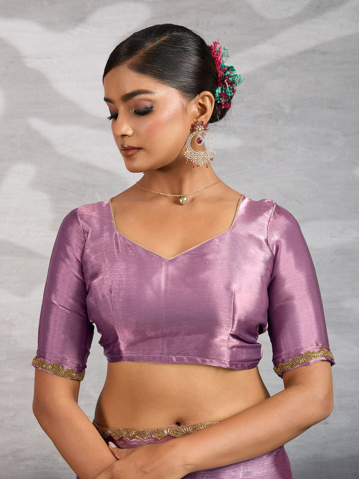 Embroidered Burberry Saree