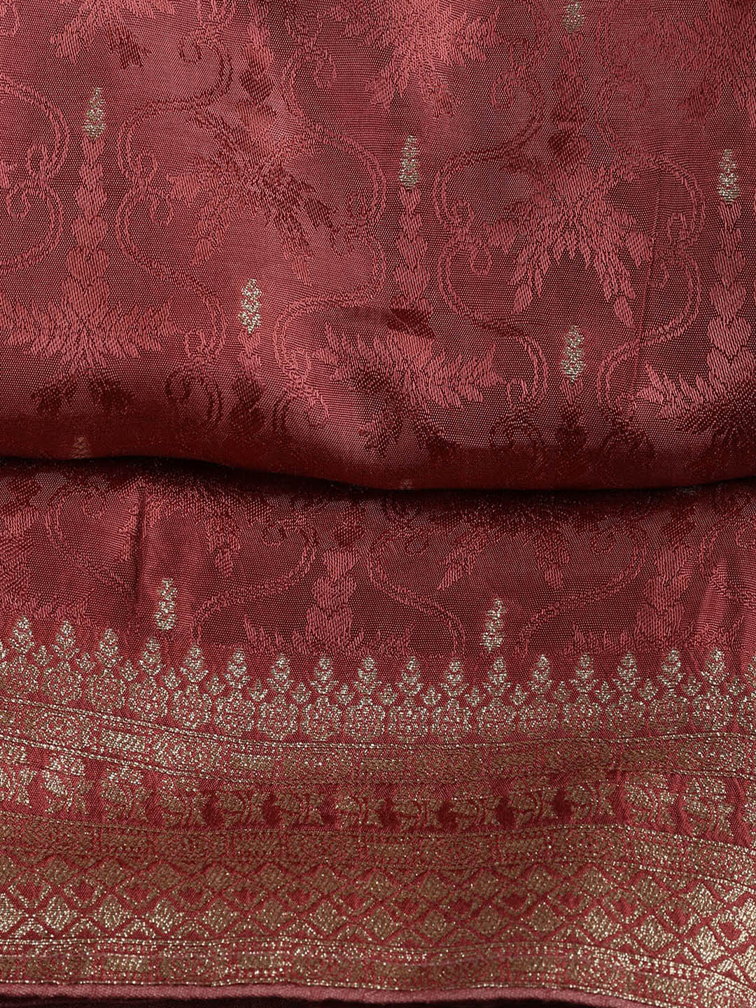 Embroidery Chanderi Unstitched Suit With Dupatta