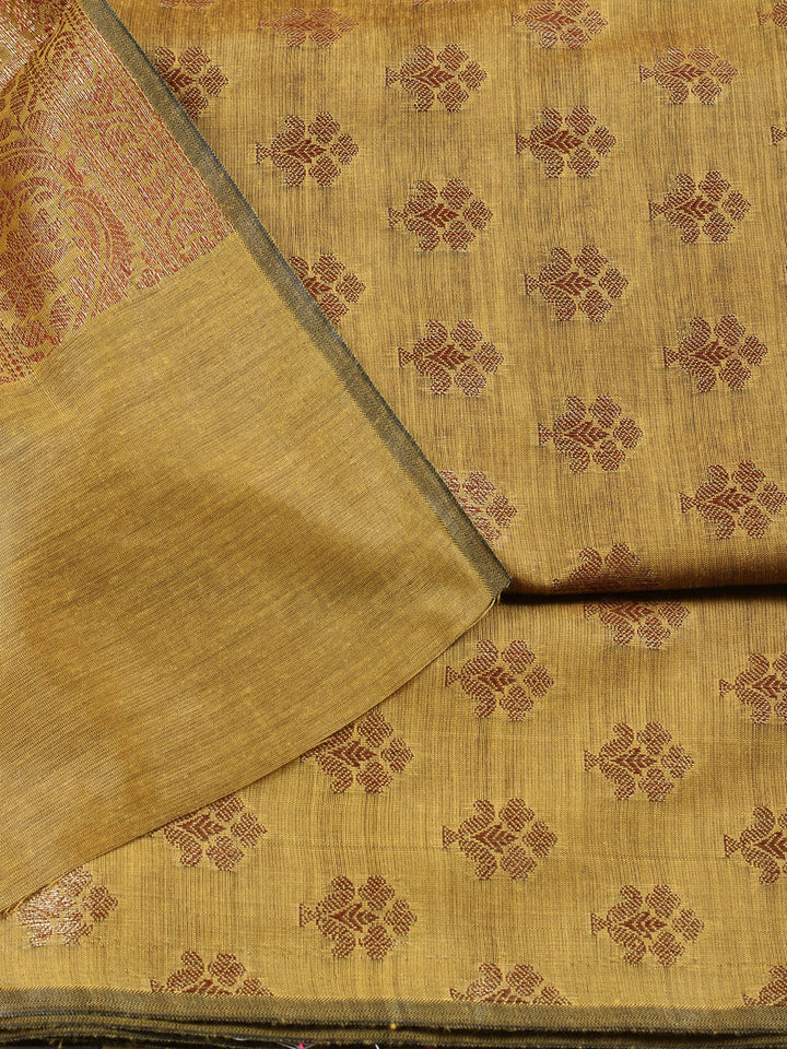 Woven Chanderi Unstitched Suit Piece With Dupatta