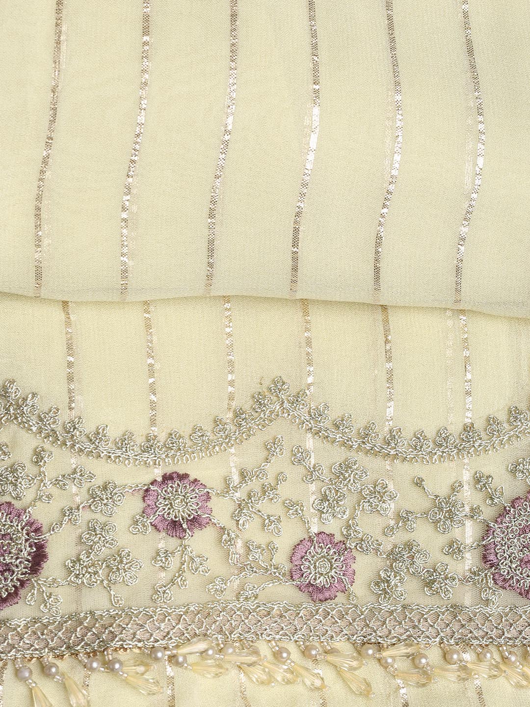 Embroidered Georgette Unstitched Suit Piece With Dupatta
