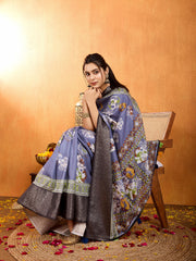 Patola Zari Border Art Silk Woven Saree