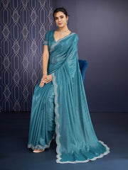 Stone Work Art Crepe Saree