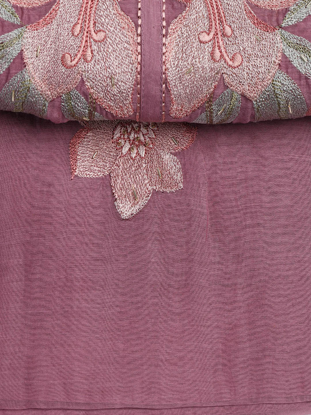 Embroidery Chanderi Unstitched Suit With Dupatta