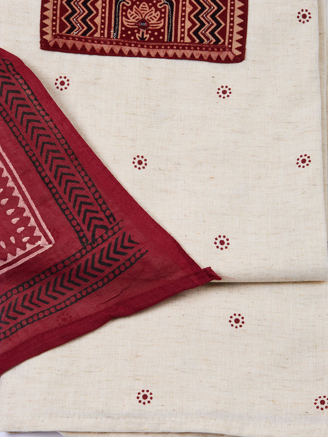 Printed Cotton Blend Unstitched Suit Piece With Dupatta