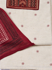 Printed Cotton Blend Unstitched Suit Piece With Dupatta