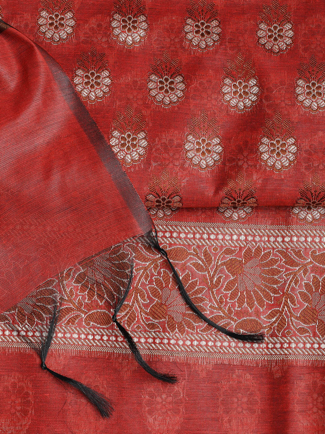 Woven Chanderi Unstitched Suit With Dupatta