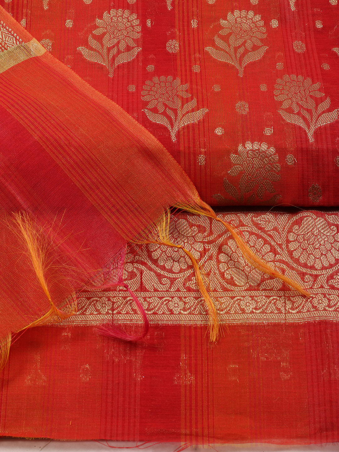 Woven Chanderi Unstitched Suit With Dupatta