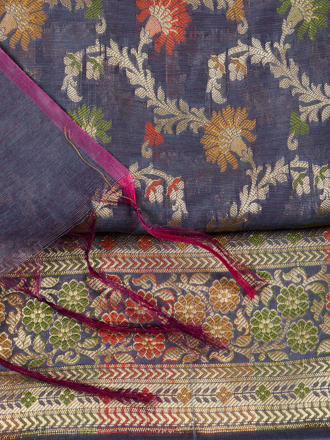 Woven Chanderi Unstitched Suit With Dupatta