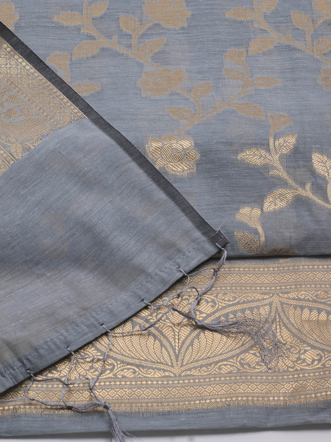 Woven Chanderi Unstitched Suit With Dupatta