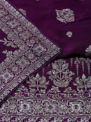 Woven Art Silk Unstitched Suit Piece With Dupatta