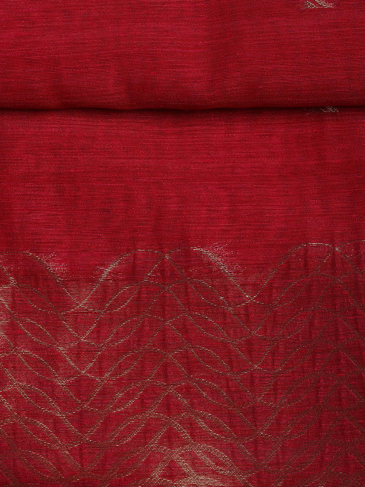 Woven Chanderi Unstitched Suit Piece With Dupatta