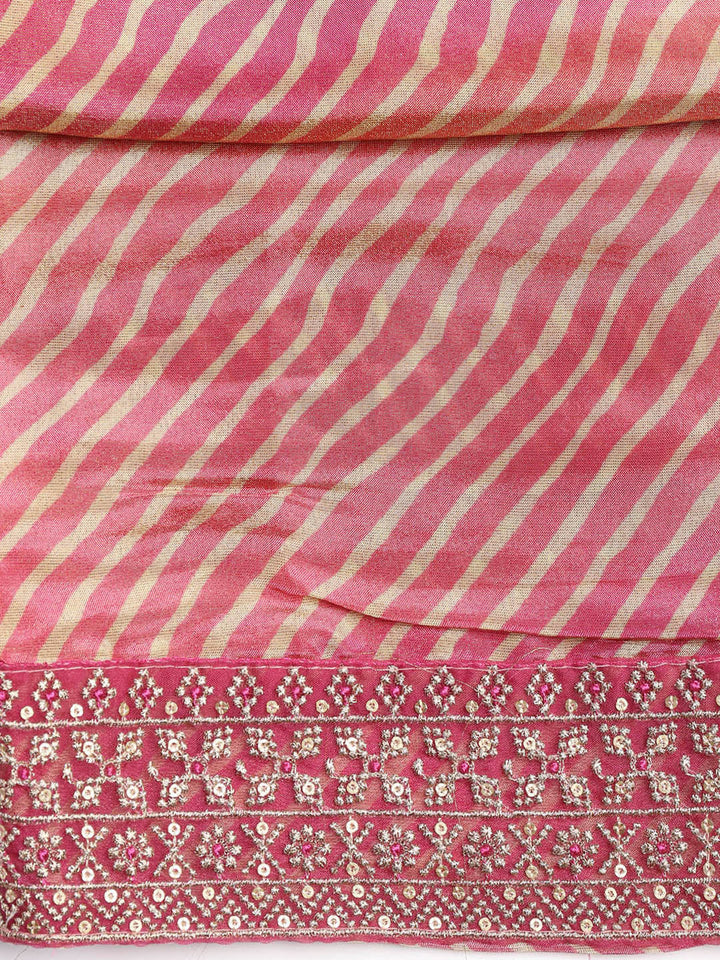 Patch Neck Art Silk Unstitched Suit With Dupatta