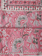 Neck Work Cotton Blend Unstitched Suit With Dupatta