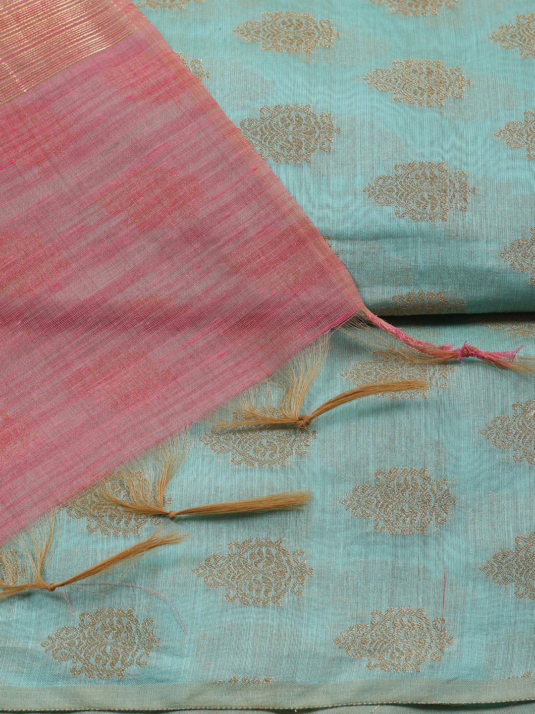 Jamdani Chanderi Unstitched Suit Piece With Dupatta
