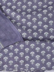Neck Patti Cotton Blend Unstitched Suit With Dupatta