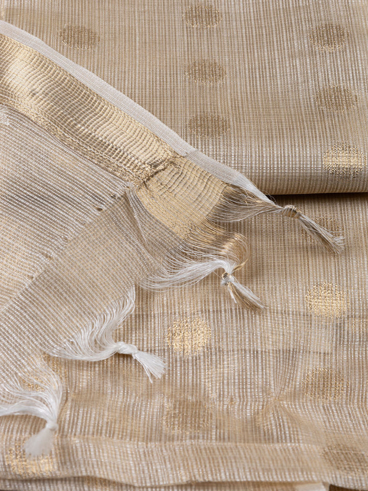 Plain Tissue Unstitched Suit Piece With Dupatta