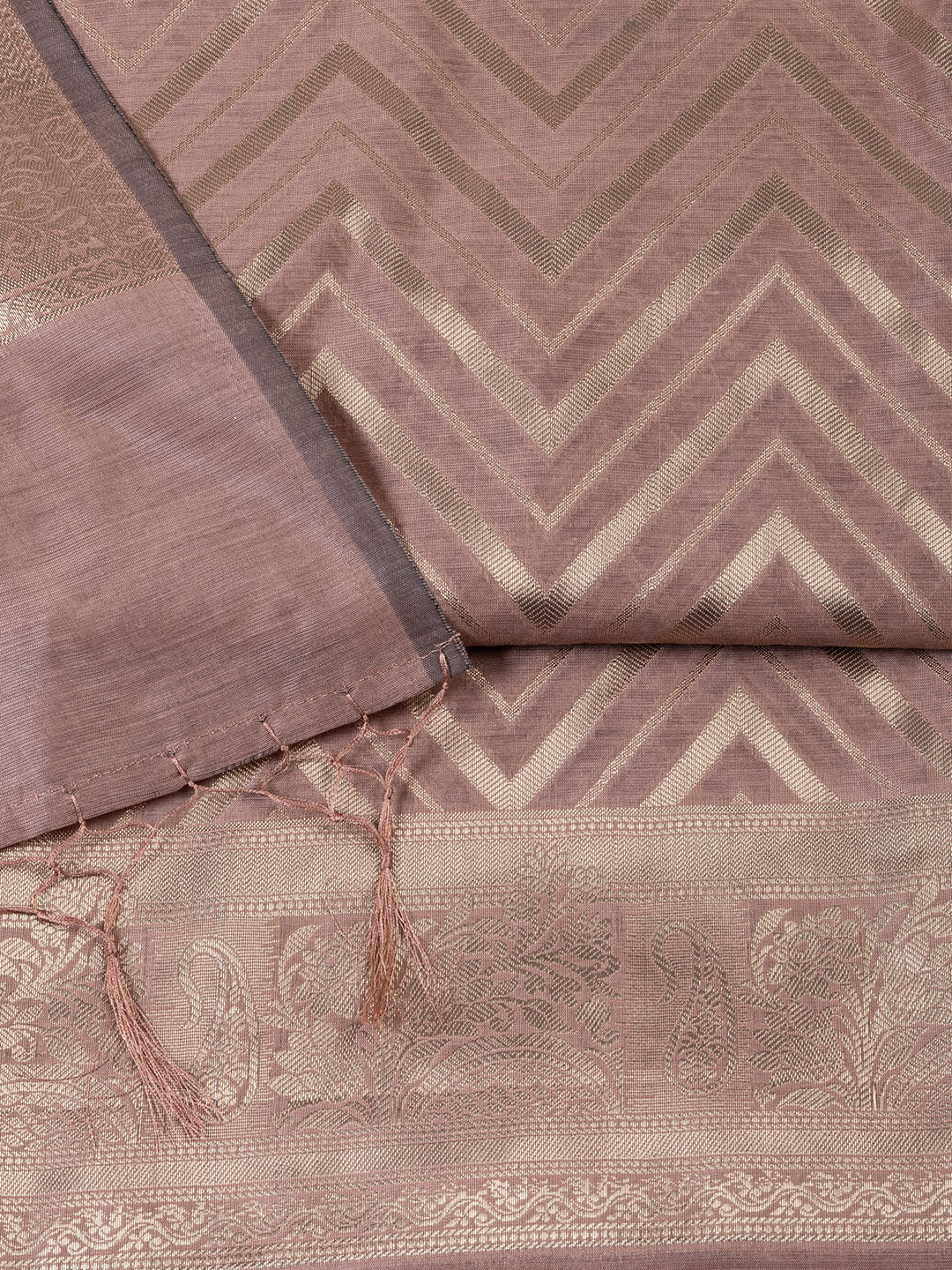 Woven Chanderi Unstitched Suit With Dupatta
