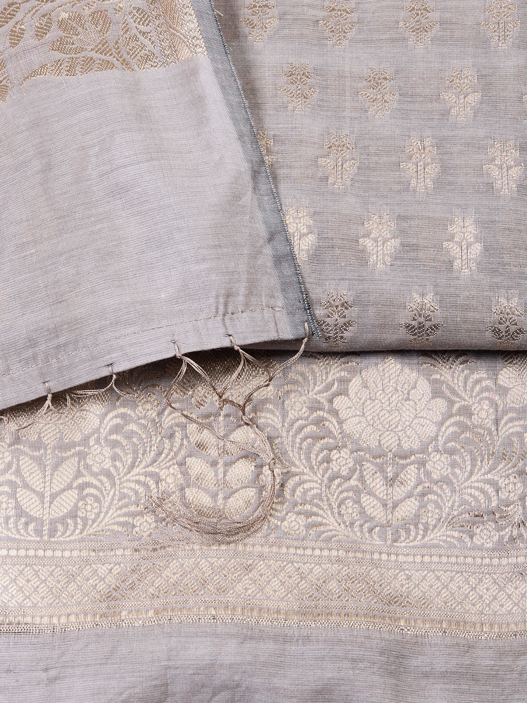 Woven Chanderi Unstitched Suit With Dupatta