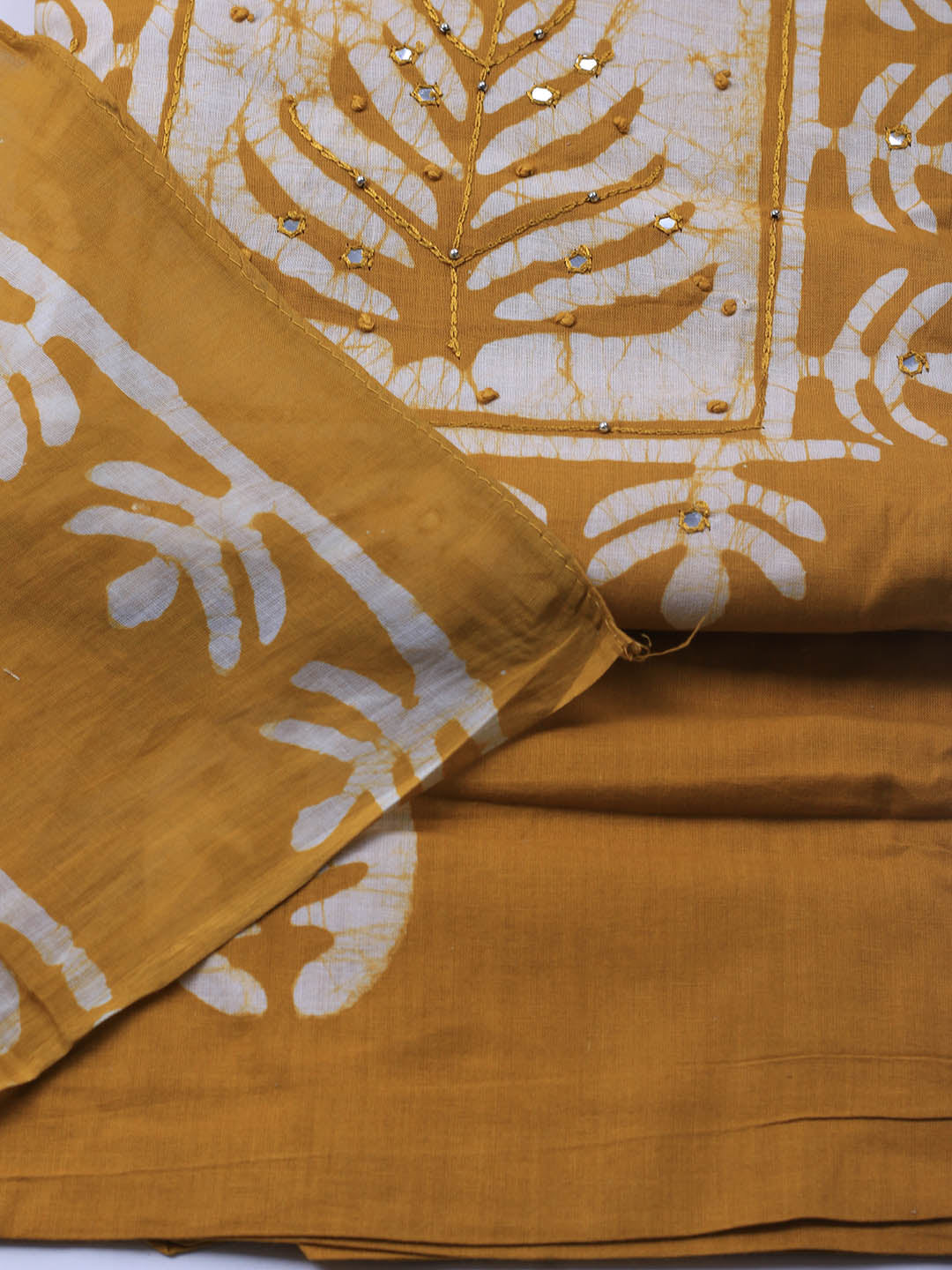 Printed Cotton Blend Unstitched Suit With Dupatta