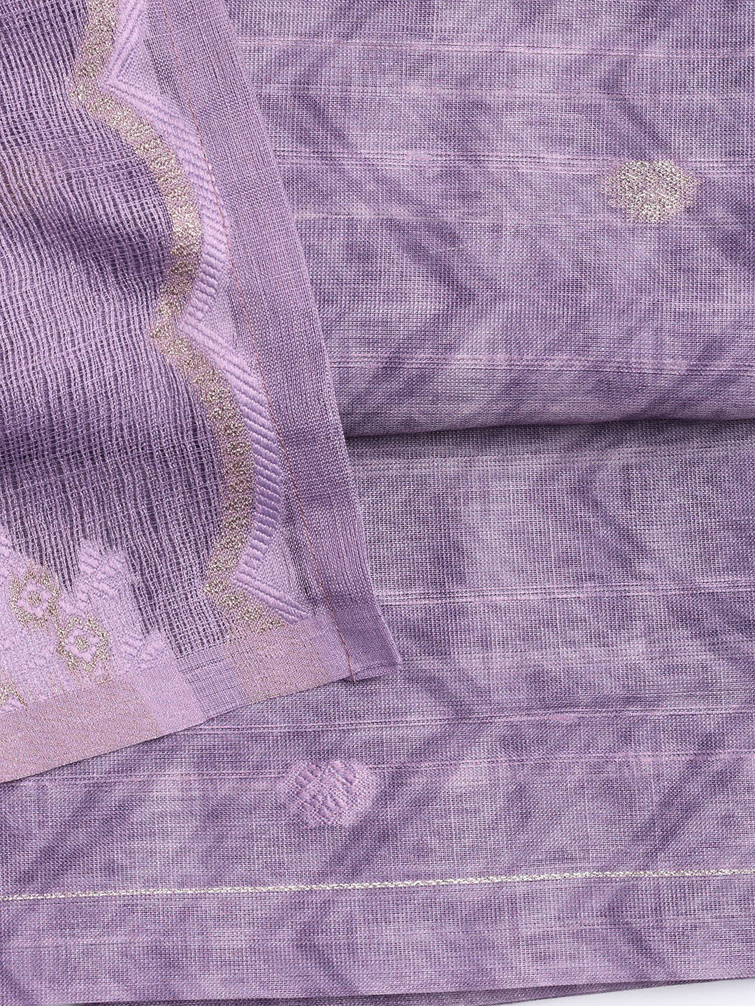 Printed Linen Unstitched Suit Piece With Dupatta