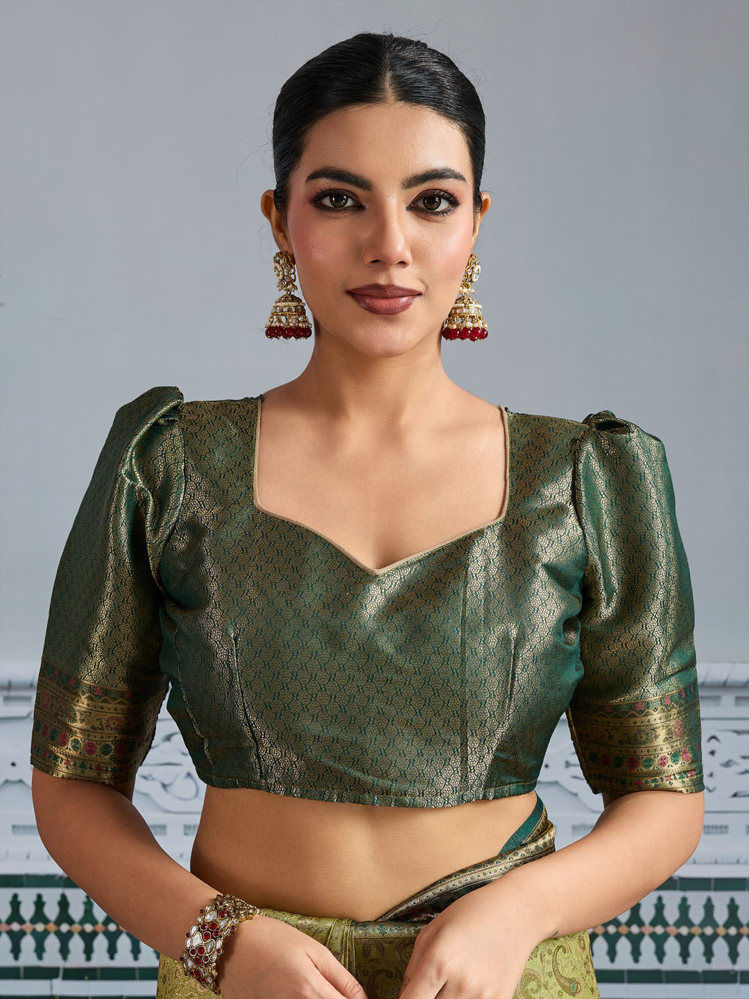 Woven Design Meenakari Kanjivaram Silk Saree