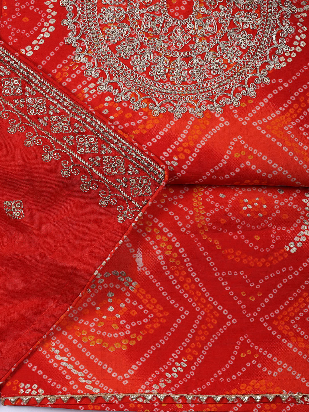 Neck Embroidered Cotton Blend Unstitched Suit With Dupatta