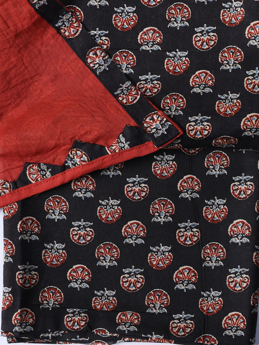 Printed Cotton Blend Unstitched Suit With Dupatta