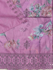 Printed Cotton Blend Unstitched Suit Piece With Dupatta