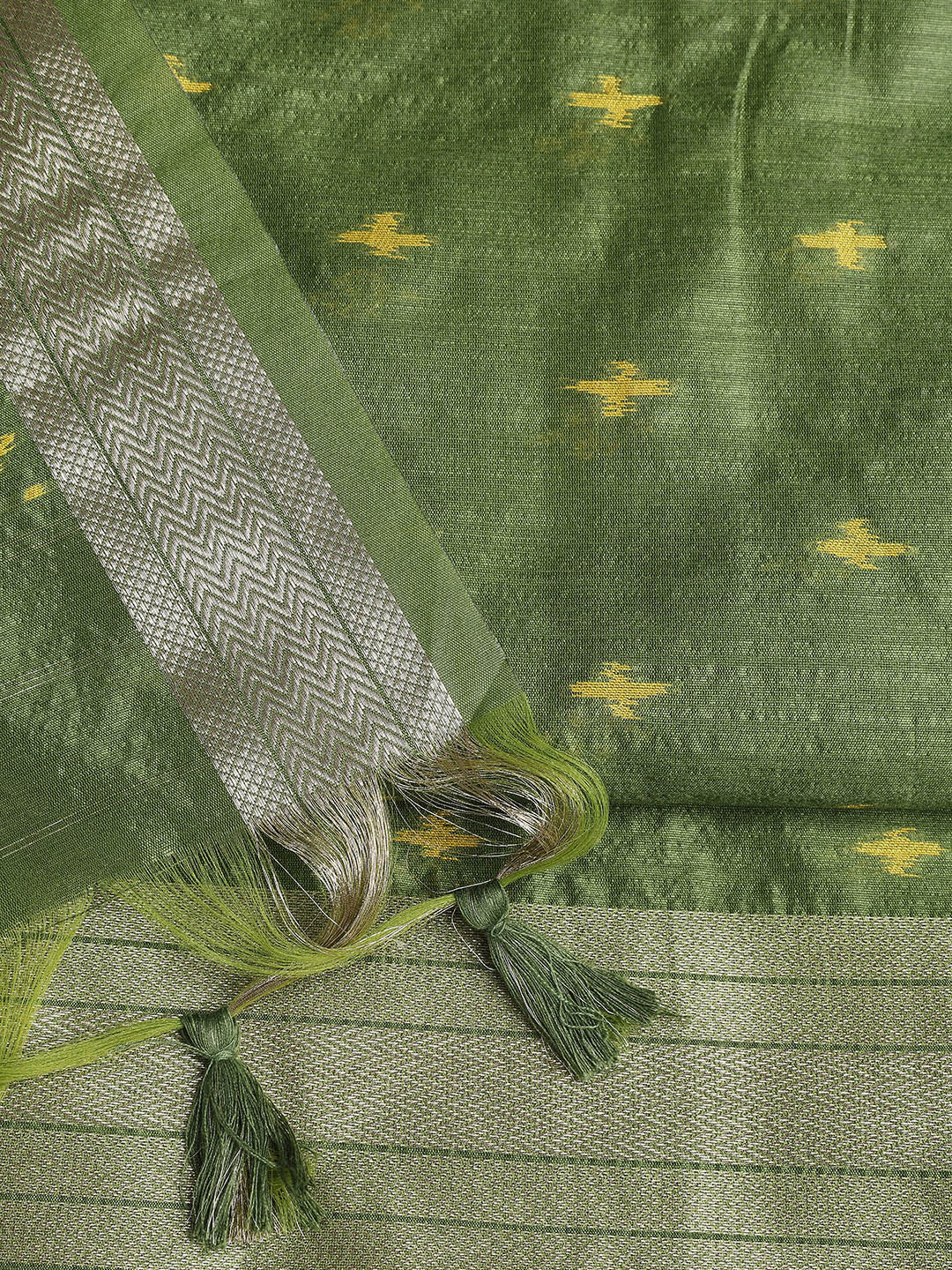 Woven Chanderi Unstitched Suit Piece With Dupatta