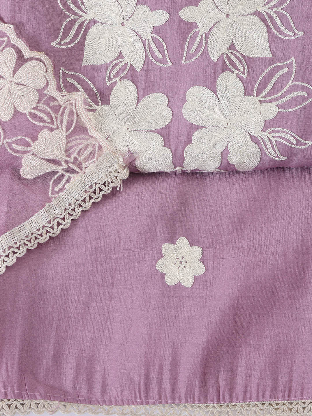 Neck Embroidery Chanderi Unstitched Suit With Dupatta
