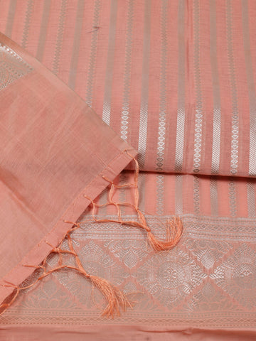 Woven Chanderi Unstitched Suit With Dupatta