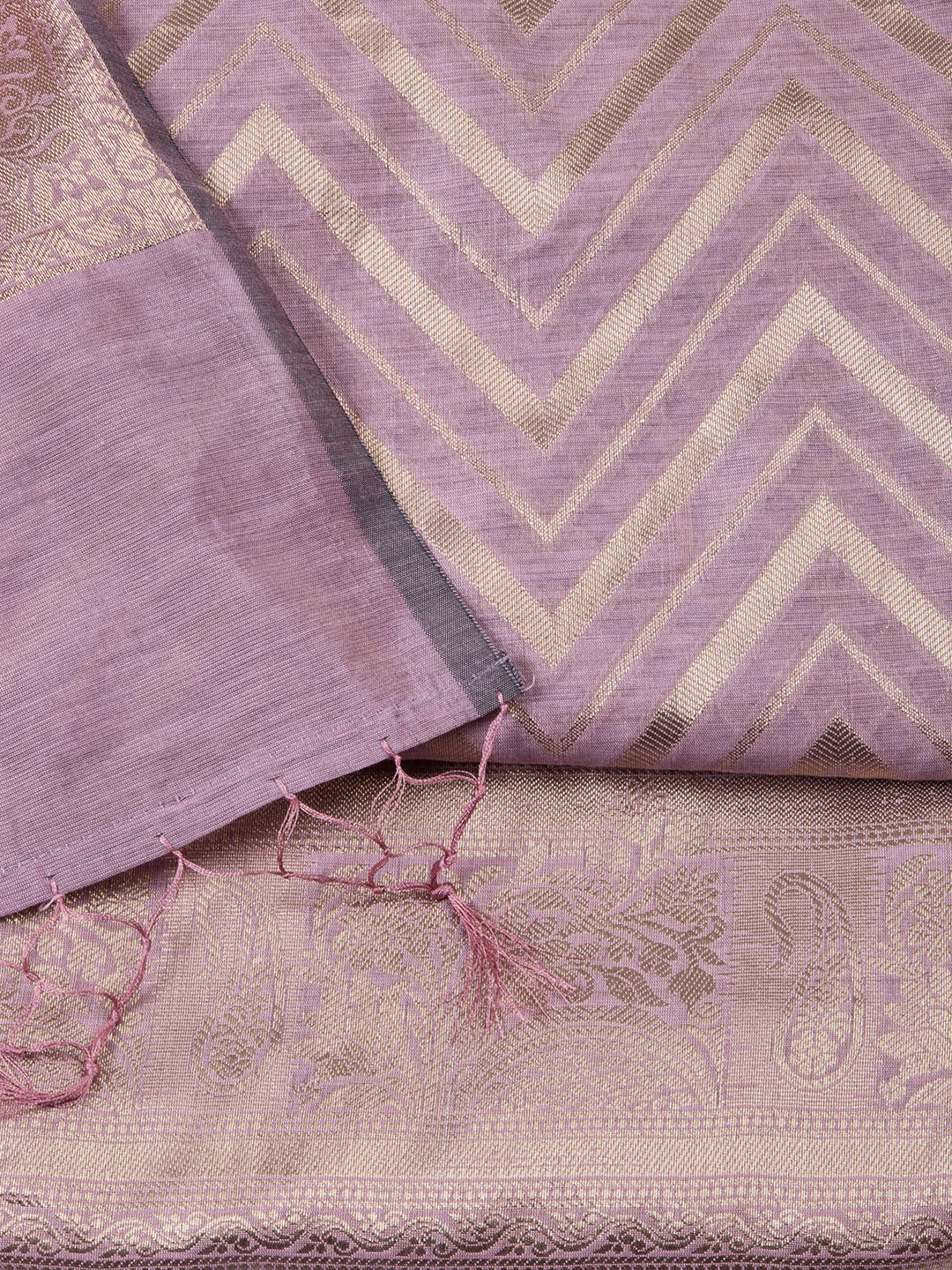 Woven Chanderi Unstitched Suit With Dupatta
