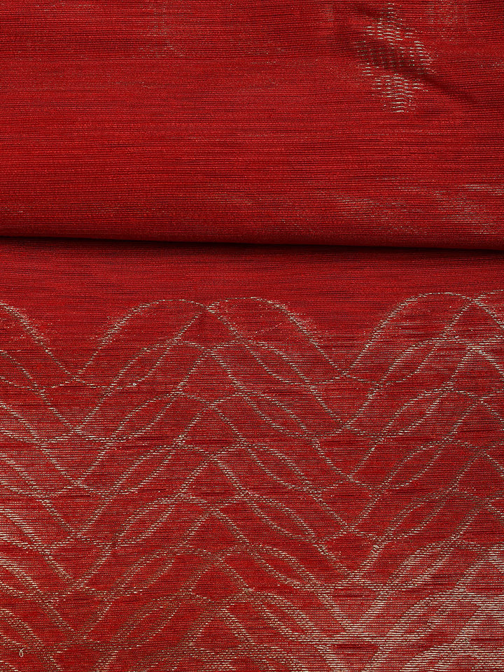 Woven Chanderi Unstitched Suit Piece With Dupatta