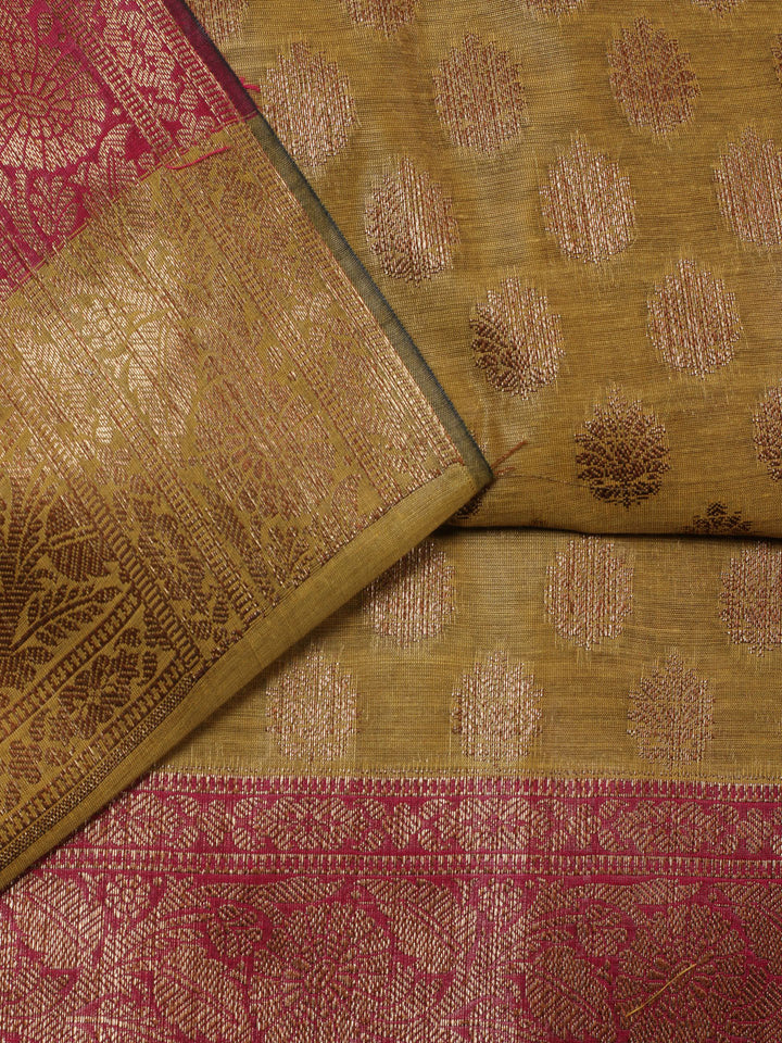 Neck Embroidered Chanderi Unstitched Suit Piece With Dupatta