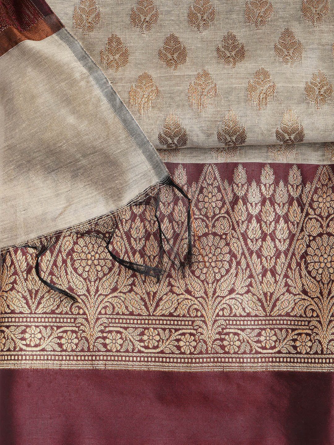 Woven Chanderi Unstitched Suit With Dupatta