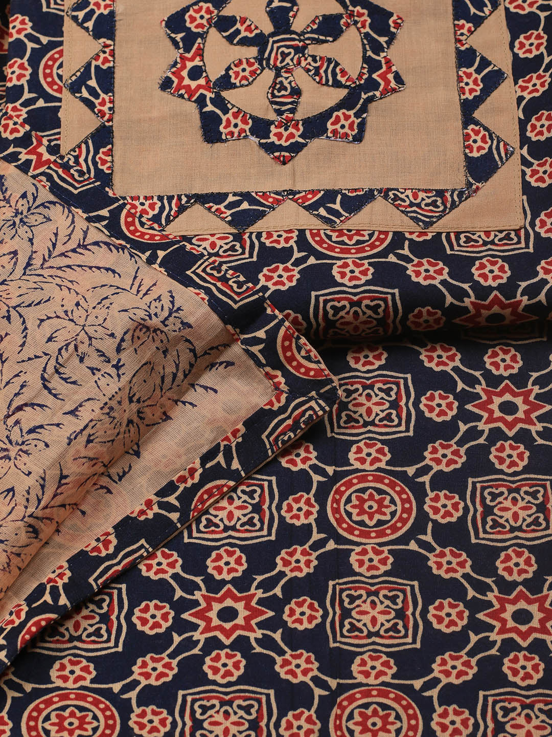 Printed Cotton Blend Unstitched Suit With Dupatta
