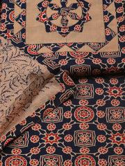 Printed Cotton Blend Unstitched Suit With Dupatta