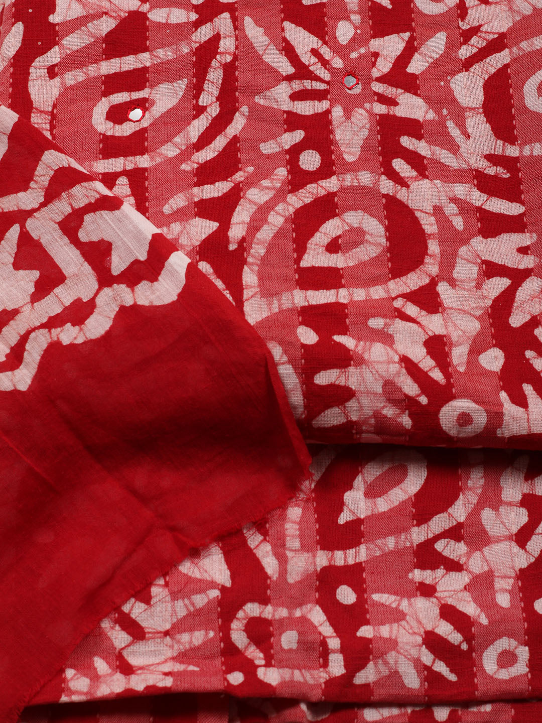 Printed Cotton Blend Unstitched Suit With Dupatta