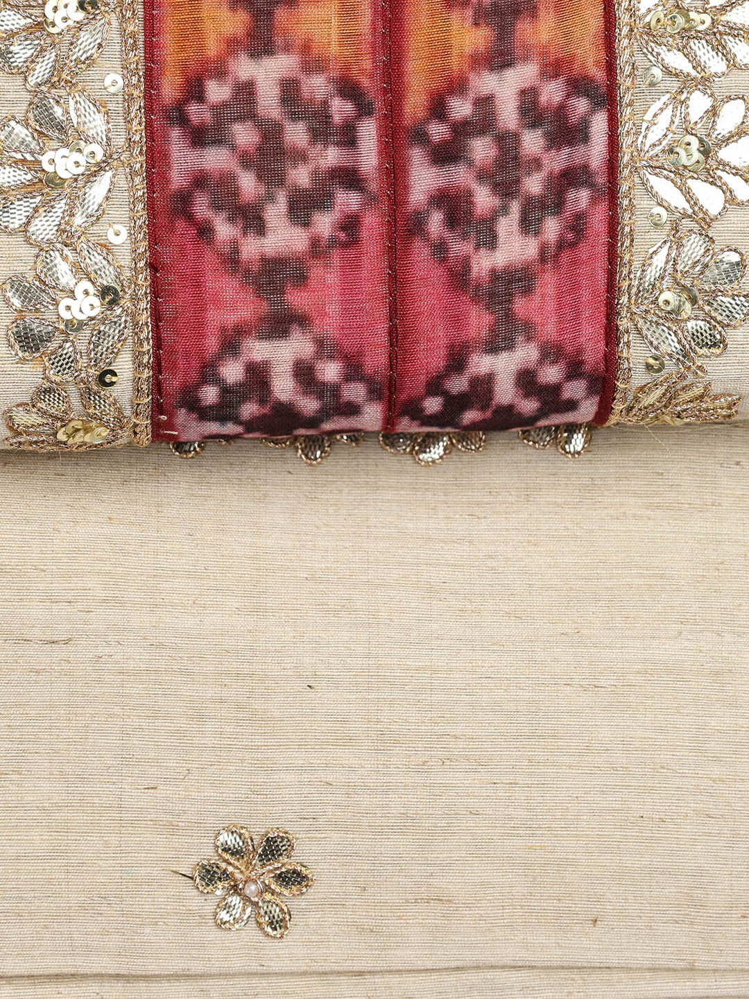 Printed Linen Unstitched Suit With Dupatta